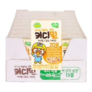 뽀로로 키디밀 성장 밸런스 음료 135ml, 24개, 두유