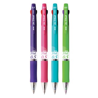 爪哇筆 Jet 3 Ball 0.5mm 多色原子筆, 紫色、粉色、薄荷色、黃綠色, 1組