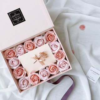 라알레그리아 비누꽃 프리저브드 반전 용돈박스, 살구핑크, 1개