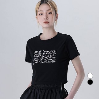 Awesomearound 女款波浪英文字母短袖T恤