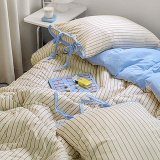 믹스앤매치 프레피 스트라이프 차렵 이불패드 세트