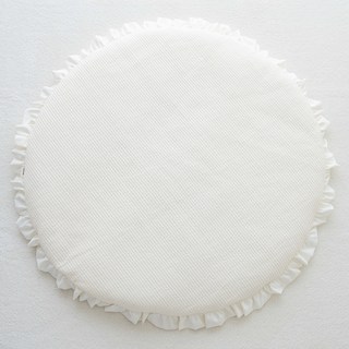 롤베이비 유아용 마카롱 쿨 원형러그, 바닐라