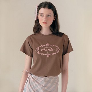 rolarola 女款復古風Logo刺繡T恤