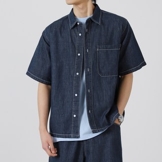DKA 남성용시티보이오버핏데님반팔 셔츠G04S14_ok5487