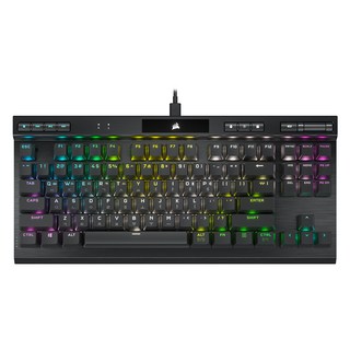 커세어 K70 RGB TKL OPX 텐키리스 광적축 게이밍 기계식 유선 키보드, 블랙, RGP0130, 적축 커세어k70max