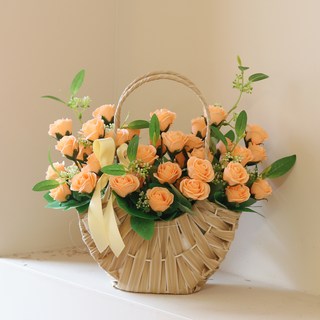 아스파시아 조화 자나 로즈 바스켓 블룸 인 런던