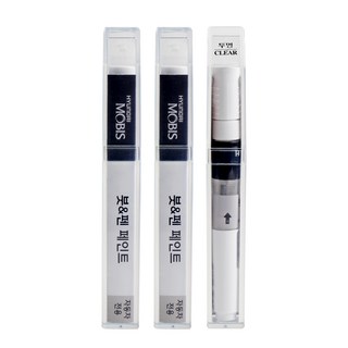 현대모비스 현대 순정 컬러 붓펜 페인트 + 투명 붓펜 페인트, 1세트, UYH우유니화이트 + 펄색 + 투명