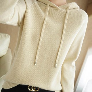 앤드스타일 여성용 리카 실키 후드 니트