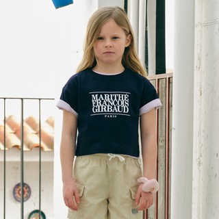 마리떼프랑소와저버 여아용 ENFANT CLASSIC LOGO CROP TEE