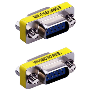 Bravo-U RS232/DB9/COM埠公對母轉接頭, 2入組, 雙排9針接頭, 適用條碼機/掃描器/POS機, 單一商品, 2個