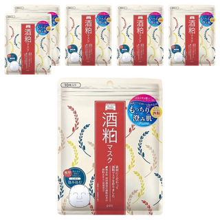 PDC 酒粕面膜, 10片入, 讓肌膚喝飽水 重現青春光彩, 輕輕鬆鬆補水 極致保養, 10片, 6包