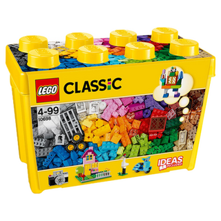 LEGO 樂高 大型創意拼砌盒桶，含33種顏色，適合4歲以上新手玩家, 大型創意拼砌盒桶 Large Creative Brick Box, 1盒