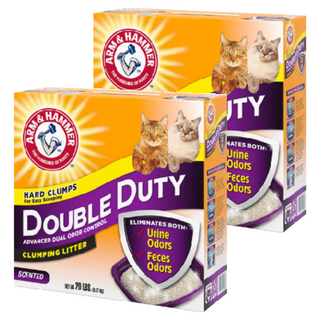 ARM&HAMMER 鐵鎚牌 加強除臭貓砂(9.07kg), 有效中和貓砂盆異味, 快速去除尿騷味, 雙重效果徹底清除異味, 2盒, 加強除臭