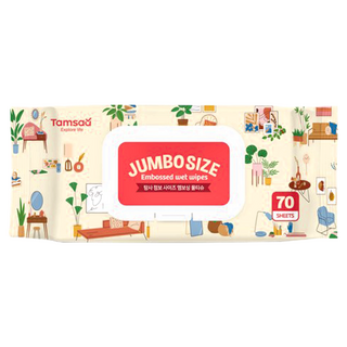 Tamsaa Jumbo Size 印花濕紙巾, 70張, 4包