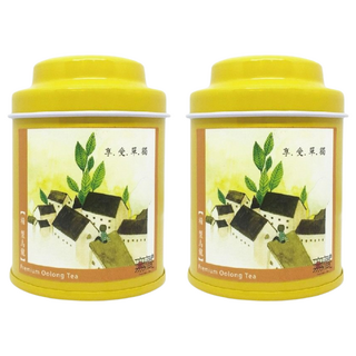 無藏茗茶 阿里山故事茶 精製烏龍 小茶罐, 真空包裝保持新鮮, 優雅茶罐方便隨身攜帶, 搭配糕點享用, 18g, 2罐