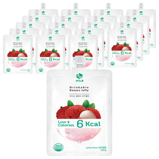Jelly.B 低卡蒟蒻果凍, 荔枝口味, 150公克, 150g, 20包