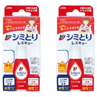 LION 獅王 Top 去漬急救隨身瓶, 含5枚不暈染吸收墊, 17ml, 2瓶