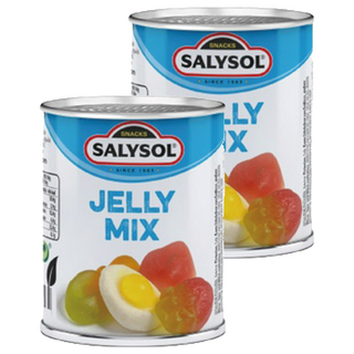 SALYSOL 薩里 綜合口味軟糖 水果造型軟糖, 口感Q軟 甜而不膩 酸甜可口 輕巧包裝, 60g, 2罐