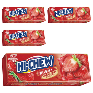 MORINAGA 森永 HI-CHEW 嗨啾 草莓口味軟糖, 32g, 4條