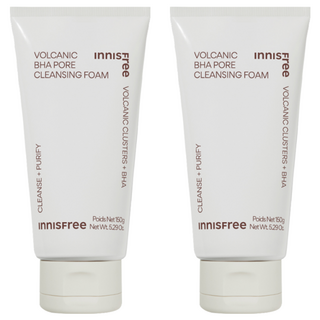 INNISFREE 火山泥毛孔調理泡泡洗面乳，含濟州火山微分子淨化粉末，含水楊酸，150ml, 150g, 2條