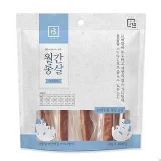 브리더랩 월간통살 닭가슴살 가다랑어 황태 연어 강아지 고양이겸용 스틱타입