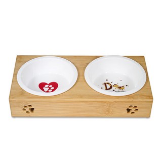 홍창 모닝펫 도기원목식기-4017(TZ29S)-2구 소, 1개