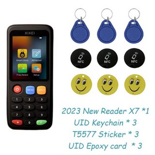 RFID복사기 사원증제작 X7 스마트 카드 리더 RFID 키 복제 배지 IC ID 토큰 125Khz 태그, 999