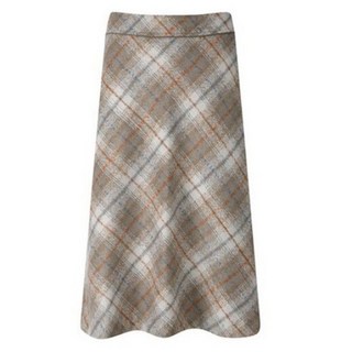 올리비아하슬러 여성용 사이드 지퍼 체크 스커트 OHAWSK102