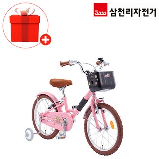 삼천리 2025 완조립 45.72cm(18인치) 클로버 아동 어린이 자전거 DIY 클래식 보조바퀴 네발 자전거, 민트, 1개