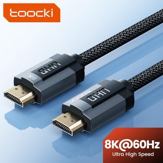 Toocki TV 박스용 USB HDMI 케이블 PS5 USB 허브 프로젝터 초고속 인증 8K 60Hz 케이블 48Gbps EARC 돌비 비전, 01 Grey, 02 3m, 1개