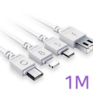 모즈온 액티몬 USB 케이블 5핀, 8핀, C타입 – 2개 세트, 실버