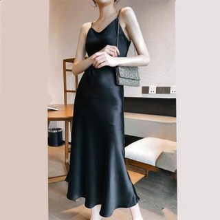 퍼플 드레스 패션 여성스러운한 새틴 롱 여름 레이디 아세테이트 파티 높은 허리 슬림 여성 레트로 레드 핑크 가운