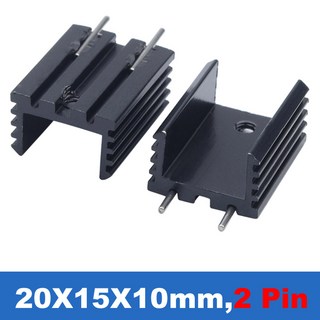 LM317 알루미늄 개 MOS 트랜지스터 세트 10 TO-220 - L78XX 쿨러 220 방열판 L7805 IRFXX Mosfet 라디에이터 TO L7812, 1) 20X15X10mm-2pins
