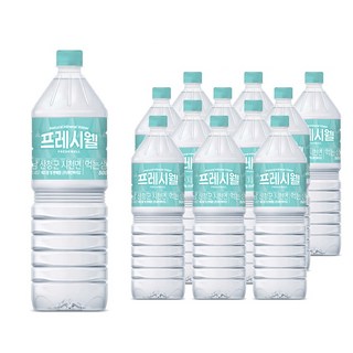 생수 프레시웰, 12개, 2L