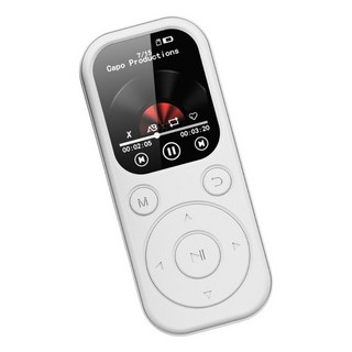 휴대용 MP3 뮤직 플레이어 블루투스 호환 5.4 고속 충전 타입 C 포트 FM 녹화, 하얀색