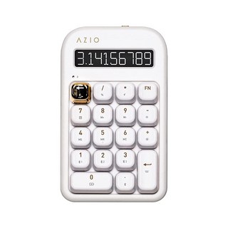 Azio IZO 무선 BT5 숫자 패드계산기 화이트 블로썸 393415, 화이트 블라썸 393415