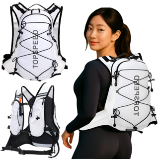호니배저 트레일러닝 조끼 등산 가방 사이클 백팩 12L, 1개, 화이트