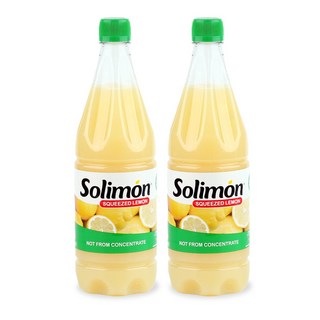 솔리몬 스퀴즈드 레몬즙 1000ml X 2병 NFC 비농축 레몬수 원액, 990ml, 2개