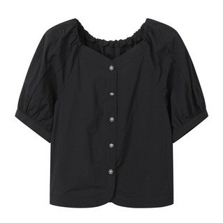 쥬크 ZOOC 볼륨 소매 백 밴딩 블라우스 Z242MSC026 544111