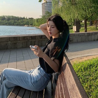 모어렌 엔퍼 롤업 카라 셔츠 블라우스