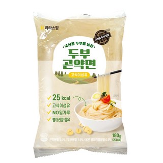 라라스팜 두부곤약면 얇은면 180g 국산콩 두부 병아리콩 함유 곤약면 곤약 누들, 10개