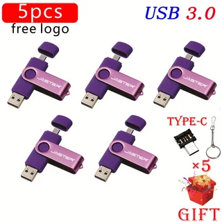 JASTER 5 개/몫 128GB 회전 OTG Pendrive 4 기가 바이트 8 32 16 USB 3.0 플래시 드라이브 태블릿 PC 노트, 01 Purple, 03 4GB