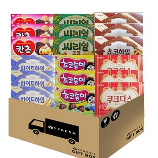 와이프레쉬)인기과자박스2 + yfresh박스, 1세트, 867g