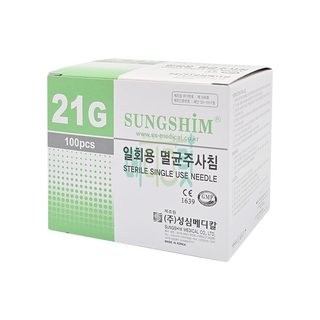 성심 일회용 주사침 21G 38mm 100개입 / 성심메디칼 니들 일회용주사침, 1개