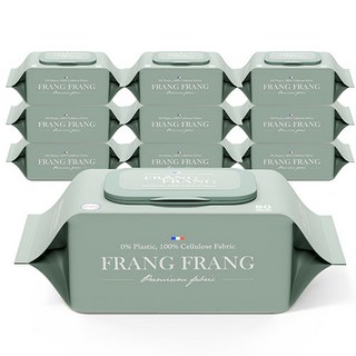 프랑프랑 NON-플라스틱 써밋 저자극 아기물티슈, 80매, 10개