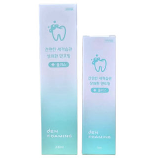 교정기 유지장치 틀니세정제 폼타입 덴포밍 의치세정제 200ml + 50ml, 1개