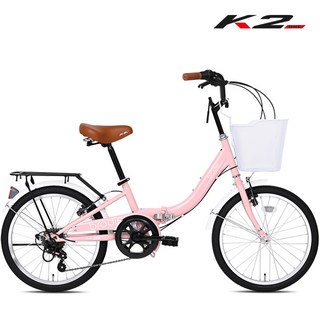 2025 케이투바이크 미니벨로 접이식자전거 브로디 7단 20인치, 베이비핑크, 1개, 148cm, 미조립