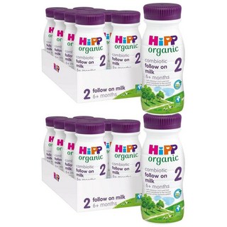 HiPP 힙 2단계 팔로우온 유아 액상 분유 200ml, 16개