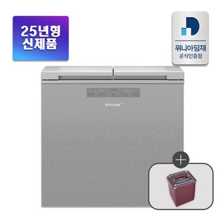 [위니아 딤채] 25년형 2도어 뚜껑형 김치냉장고 153L EDL16KBWRST1 루센트 실버 전국무료설치