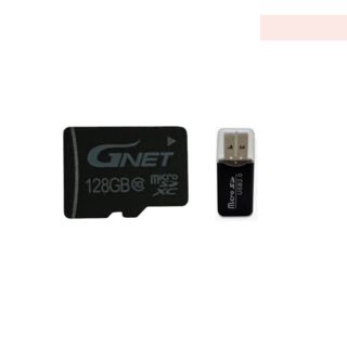 지넷 블랙박스 정품 SD메모리카드 128G 카드리더기 포함, 1개, 128GB